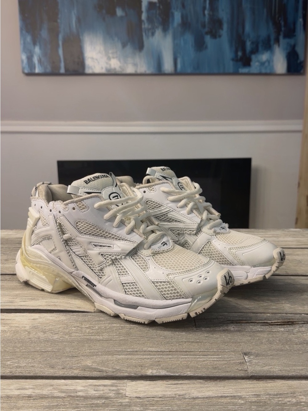 Balenciaga White and Off-White Men’s Track Sneakers